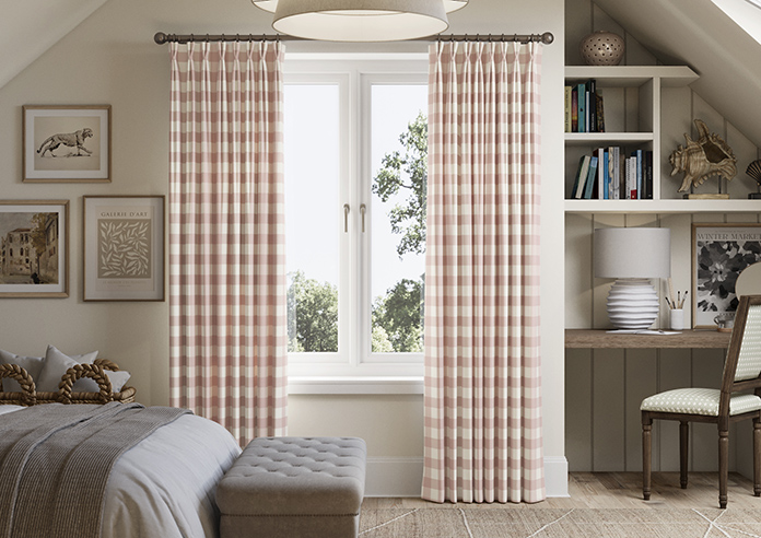 Gingham, Rosies Pink - Made to Measure Curtains - Image 3